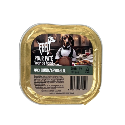 Freds Kuipje Hond Puur Rund / Gevogelte 9x300 gr