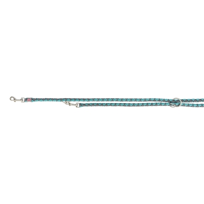 Trixie Hondenriem Cavo Verstelbaar Aqua / Grafiet Grijs 200x1.2 cm