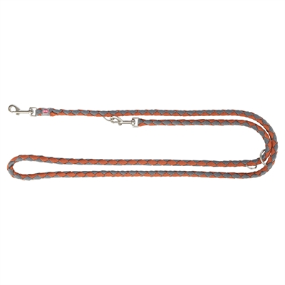 Trixie Hondenriem Cavo Verstelbaar Roest / Grafiet Grijs 200x1.2 cm