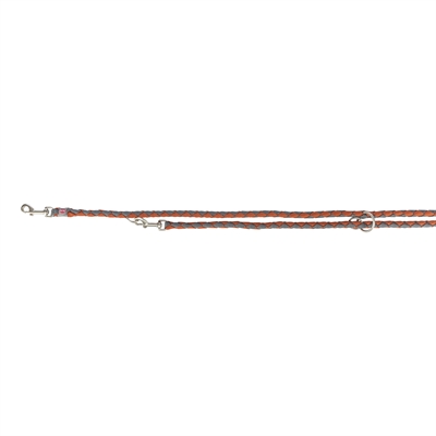Trixie Hondenriem Cavo Verstelbaar Roest / Grafiet Grijs 200x1.2 cm