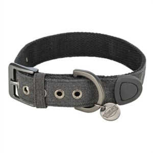 Trixie Halsband Hond Citystyle Extra Breed Katoen Zwart 25-32x2.5 cm