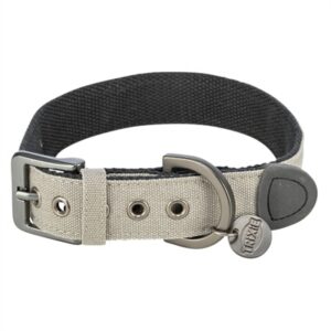 Trixie Halsband Hond Citystyle Extra Breed Katoen Lichtgrijs 25-32x2.5 cm