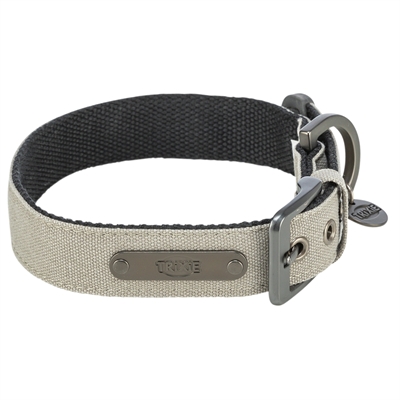 Trixie Halsband Hond Citystyle Extra Breed Katoen Lichtgrijs 25-32x2.5 cm