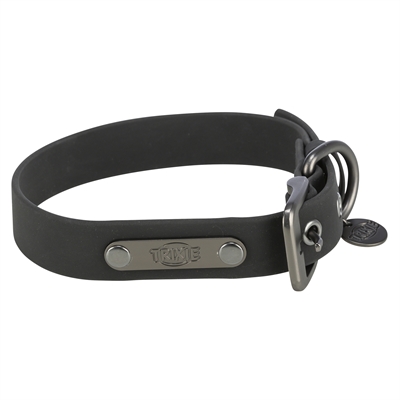 Trixie Halsband Hond Citystyle PVC Zwart 25-32x2 cm