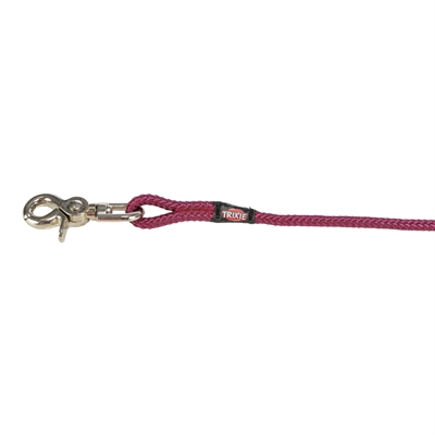 Trixie Hondenriem Sleeplijn Rond Zonder Handlus Sangria Rood 5 Mtr X 0.6 cm