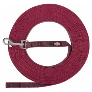 Trixie Hondenriem Sleeplijn Met Rubber Bekleed Sangria S/M 15 Mtr X 1.5 cm