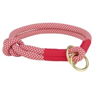Trixie Halsband Hond Soft Rope Halfslip Rood / Creme 25x0.6 cm