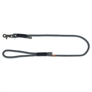 Trixie Hondenriem Soft Rope Zwart / Grijs 120x0.6 cm