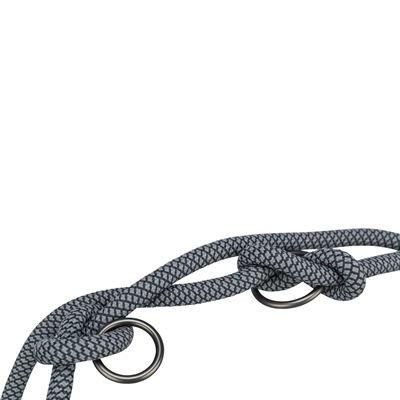 Trixie Hondenriem Soft Rope Verstelbaar Zwart / Grijs 200x0.6 cm