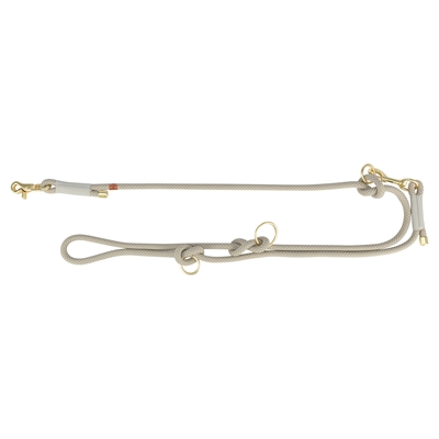Trixie Hondenriem Soft Rope Verstelbaar Grijs / Lichtgrijs 200x0.6 cm