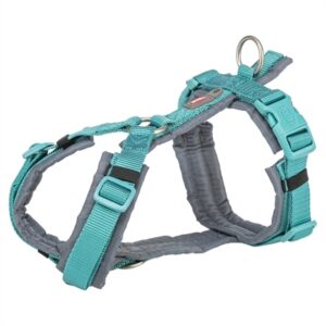 Trixie Hondentuig Premium Trekking Aqua Blauw / Grafiet Grijs 32-38x1.3 cm