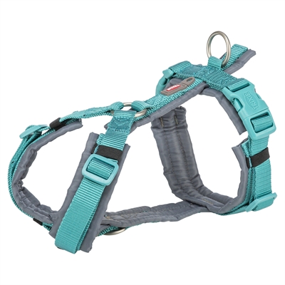 Trixie Hondentuig Premium Trekking Aqua / Grafiet Grijs 70-85x2.5 cm