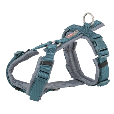 Trixie Hondentuig Premium Trekking Petrol Blauw/ Grafiet Grijs 36-44x1.5 cm