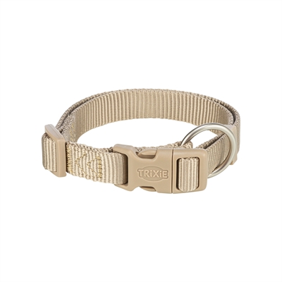Trixie Halsband Hond Premium Zand Taupe 15-25x1 cm