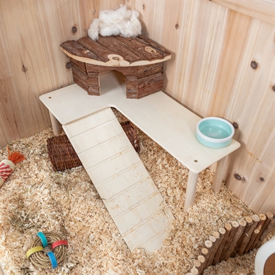 Trixie Platform Met Helling Voor Muizen / Hamsters Onbehandeld Hout 47x30x25 cm