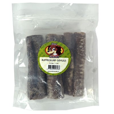 Petsnack Buffelslurf Gevuld 15 cm 3 st