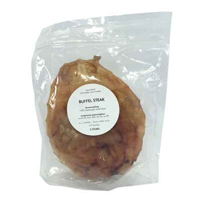 Petsnack Buffel Steak 3 st
