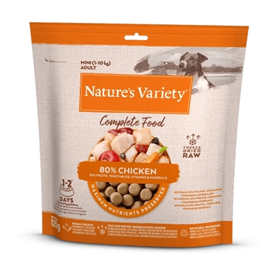 Natures Variety Freeze Dried Complete Mini Adult 1-10 kg Chicken 120 gr