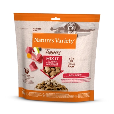 Natures Variety Freeze Dried Toppers Beef 120 gr