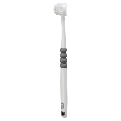 Trixie 3-Koppige Tandenborstel Hond / Kat Wit / Grijs 18 cm