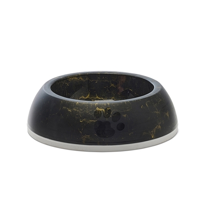 Savic Voerbak Delice 2 Marble Zwart / Goud 20.5x20.5x6.5 cm 600 ml