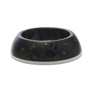 Savic Voerbak Delice 3 Marble Zwart / Goud 26x26x8 cm 1.2 ltr