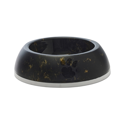 Savic Voerbak Delice 3 Marble Zwart / Goud 26x26x8 cm 1.2 ltr