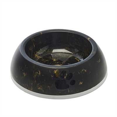 Savic Voerbak Delice 3 Marble Zwart / Goud 26x26x8 cm 1.2 ltr
