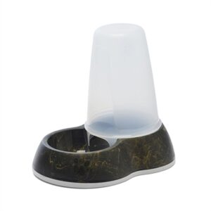 Savic Voerdispencer Loop Marble Zwart / Goud 26x17.5x23 cm 1.5 ltr