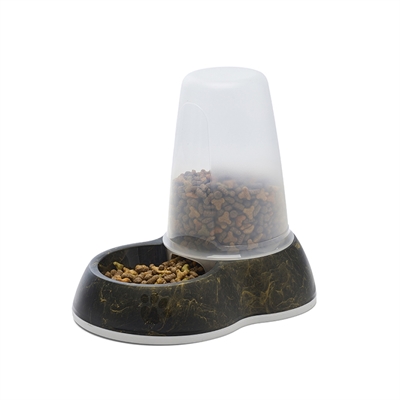 Savic Voerdispencer Loop Marble Zwart / Goud 26x17.5x23 cm 1.5 ltr
