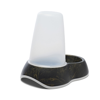 Savic Voerdispencer Loop Marble Zwart / Goud 26x17.5x23 cm 1.5 ltr