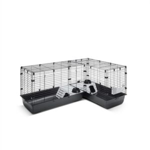 Savic Clubix Corner Knaagdierkooi Zwart 146.5/100x50x63.5 cm