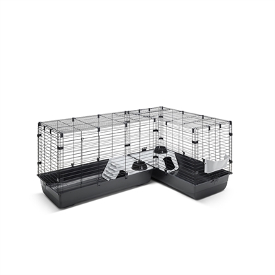 Savic Clubix Corner Knaagdierkooi Zwart 146.5/100x50x63.5 cm