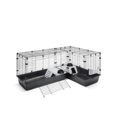 Savic Clubix Corner Knaagdierkooi Zwart 146.5/100x50x63.5 cm