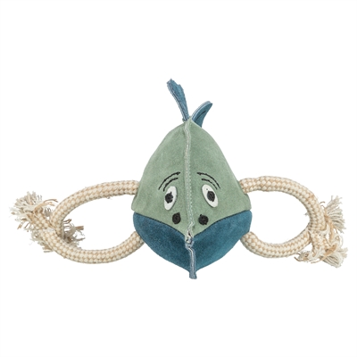 Trixie Vis Leer Met Touw 28 cm