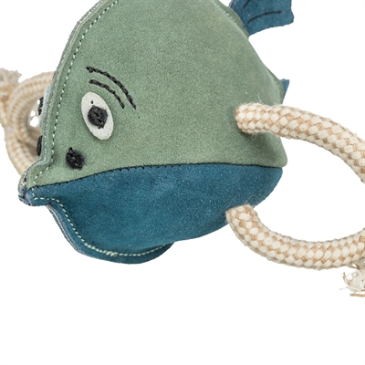 Trixie Vis Leer Met Touw 28 cm