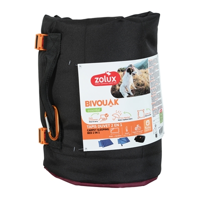 Zolux Bivouak Hondendeken / Slaapzak 2in1 Rood 95x60-120 cm