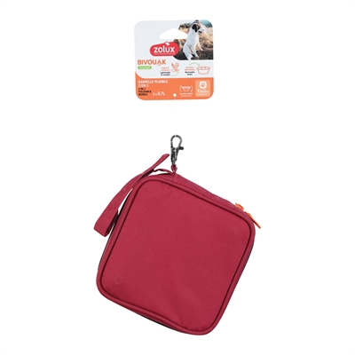 Zolux Bvk 2in1 Opvouwbare Voerbak En Drinkbak Rood 2x700 ml