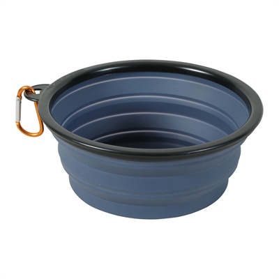 Zolux Bvk Voerbak Opvouwbaar Siliconen Blauw 13 cm 450 ml