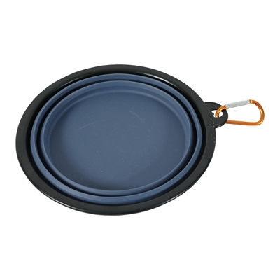 Zolux Bvk Voerbak Opvouwbaar Siliconen Blauw 13 cm 450 ml