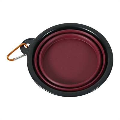 Zolux Bvk Voerbak Opvouwbaar Siliconen Rood 16 cm 650 ml