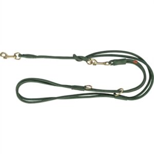 Trixie Hondenriem Pure Verstelbaar Rond Gestikt Leer Saliegroen 200x1 cm