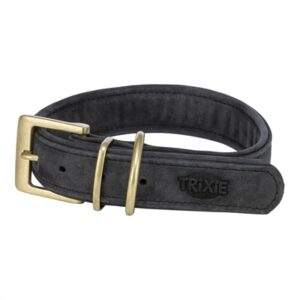 Trixie Halsband Hond Pure Leer Zwart XS 25-31x2.5 cm
