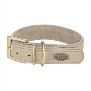 Trixie Halsband Hond Pure Leer Lichtgrijs XS 25-31x2.5 cm