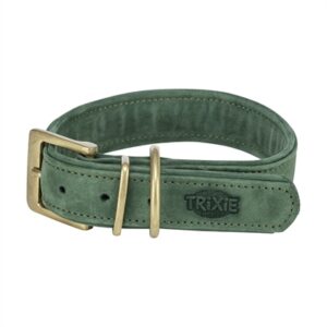 Trixie Halsband Hond Pure Leer Saliegroen XS 25-31x2.5 cm