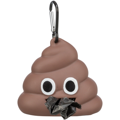 Trixie Poepzakhouder Drol Emoji Inclusies 15 Zakjes Bruin 8x5 cm 4 st