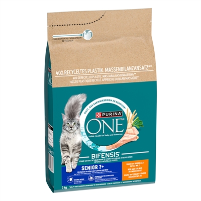 Purina One Senior Kip / Volkoren Granen 3 kg