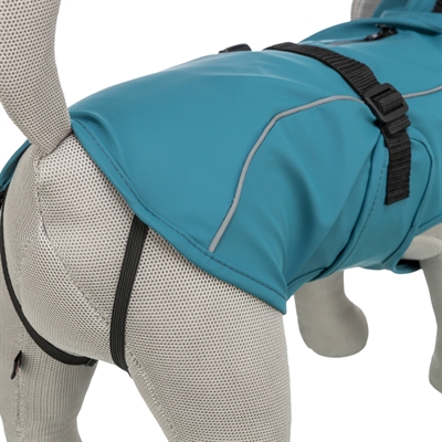Trixie Regenjas Hond Vimy Petrol Rug 25 cm Buik 20-39 cm