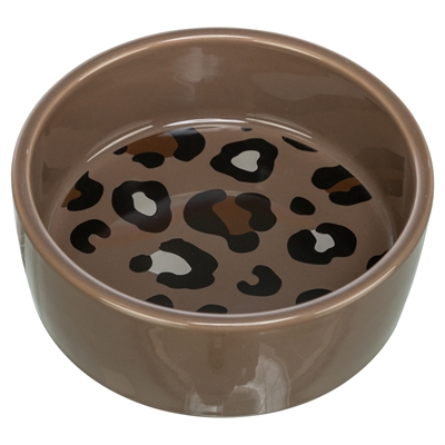 Trixie Voerbak / Drinkbak Leo Kat Keramiek Panterprint Assorti 12 cm 300 ml