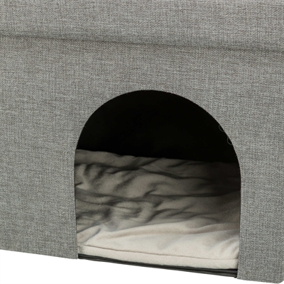 Trixie Kattenmand / Kattenhuis Kimy Soft 2 Verdiepingen Lichtgrijs 76x37x72 cm